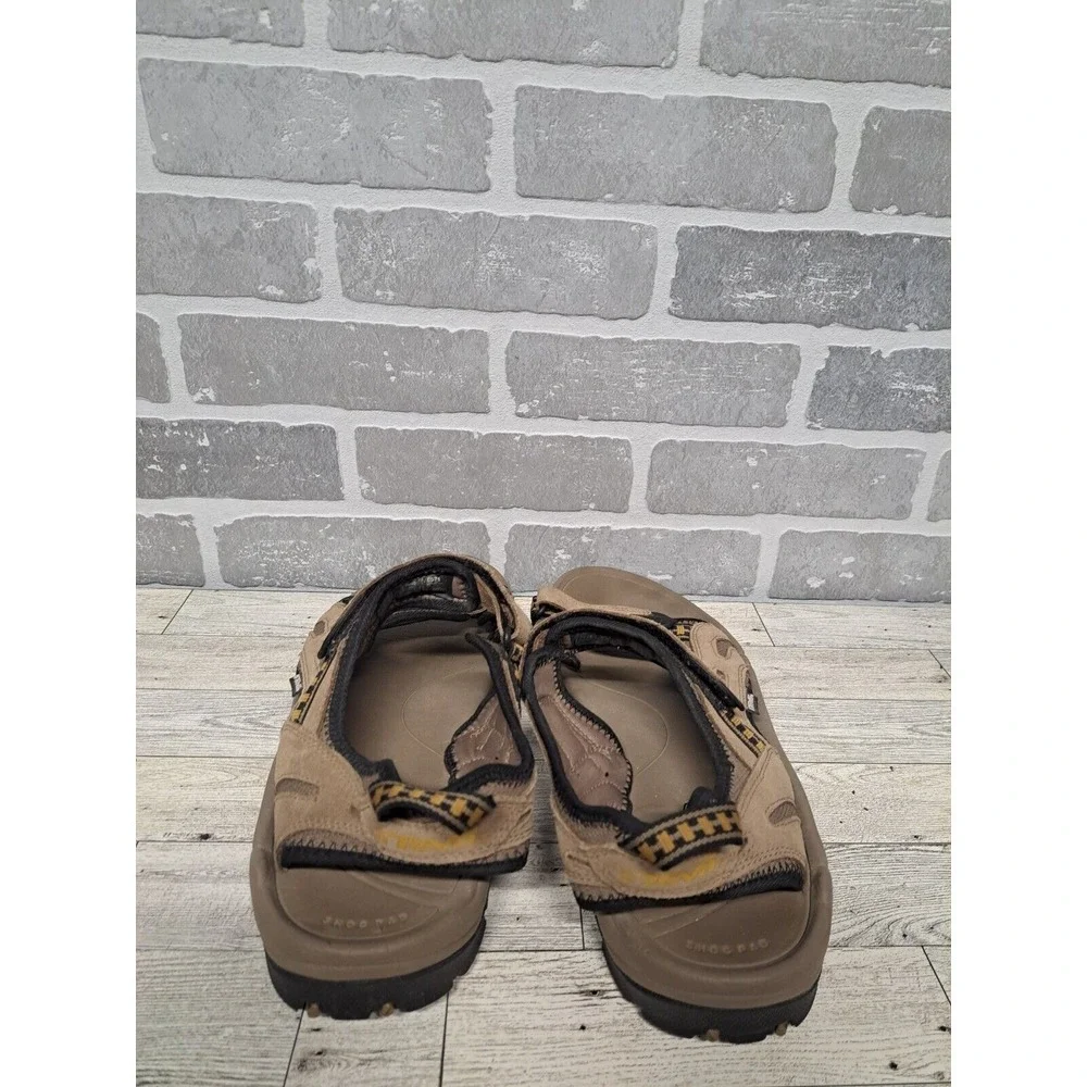 Teva 6571 Hurricane Brown Leather Strappy Hiking Outdoor Casual Sandals Men's 13